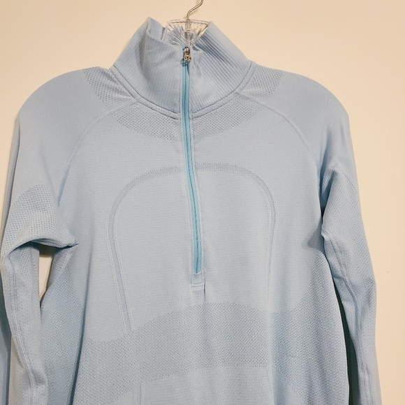Lululemon | Women's Sky Blue Run Swiftly Half Zip-Up Pullover (Size Small) - Picture 2 of 12
